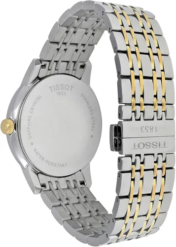 Vista 2 de Tissot Carson 316L caja de acero inoxidable con revestimiento PVD oro amarillo reloj de cuarzo suizo gris acero inoxidable 19 T0854102201300 gris