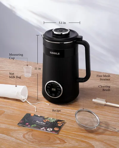 Vista 12 de KIDISLE Máquina Automática de 32oz para Leche de Soja Casera de Almendra, Avena, Coco, Soja, Leches a Base de Plantas y Bebidas Sin Lácteos