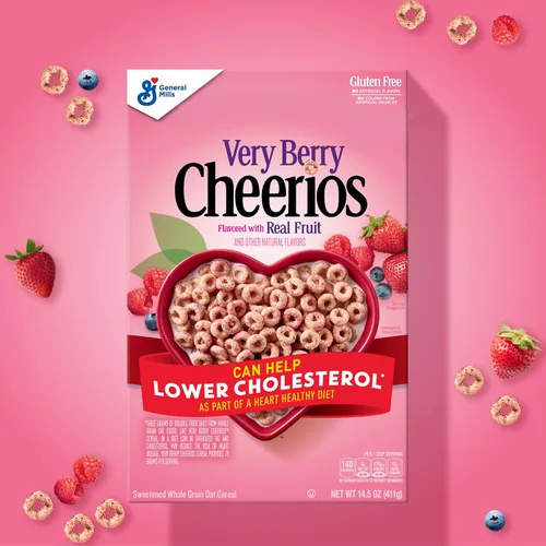 Vista 7 de Cereal de desayuno Very Berry Cheerios sin gluten, caja de 14.5 onzas (paquete de 2)