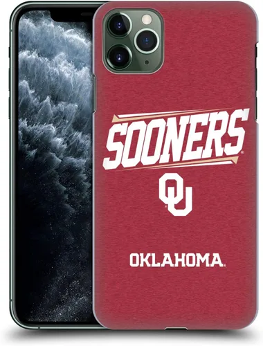 Vista 10 de Head Case Designs Funda rígida con licencia oficial de la Universidad de Oklahoma OU Banner compatible con Apple iPhone 11 Pro Max