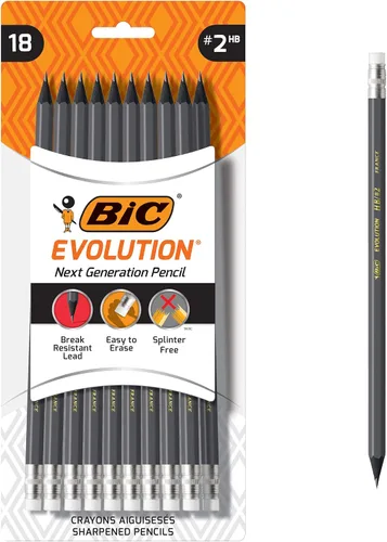 Vista 8 de BIC - lápiz Evolution del núm. 2, cuerpo amarillo, 18