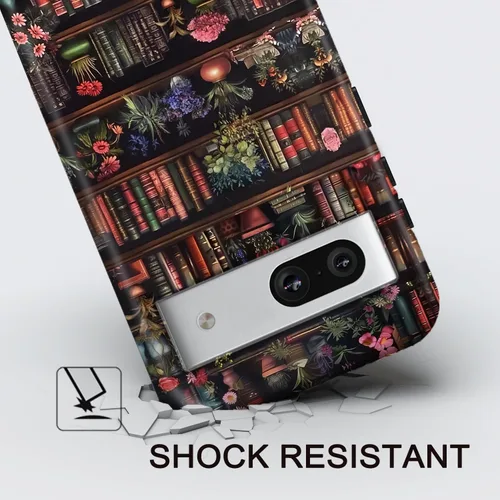 Vista 5 de Funda compatible con Google Pixel 7a, 2 en 1, delgada, resistente, híbrida, policarbonato duro, silicona suave, parachoques resistente