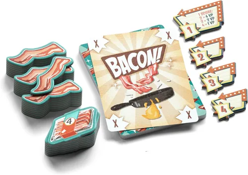 Vista 3 de Allplay Juego de mesa de tocino - Juego de cartas para tomar trucos - 3 a 6 jugadores - 40 minutos de tiempo de juego (bacon: juego base)