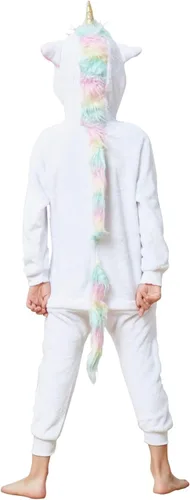 Vista 8 de Mameluco de unicornio para pijamas de animales, cosplay, disfraz unisex de Halloween