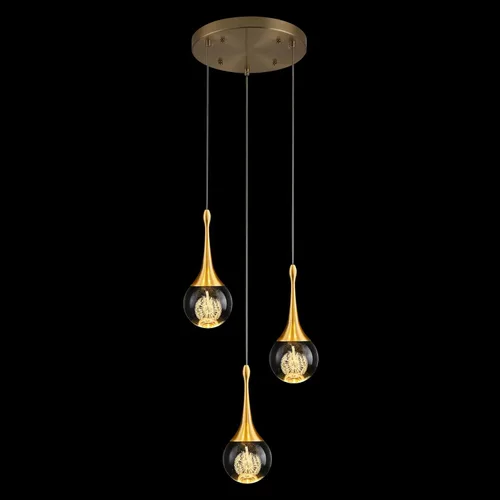 Vista 11 de Lámpara colgante LED moderna para isla de cocina, iluminación colgante de techo de cristal de lágrima dorada regulable para comedor, dormitorio