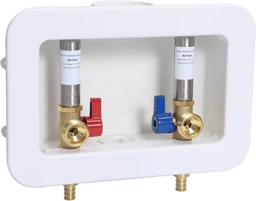 Vista 11 de [1 unidad] Lingmfg Caja de salida para lavadora PEX-B crimpado con drenaje central de 2 pulgadas, crimpado PEX-B de 1/2 pulgada, conexión mangueras
