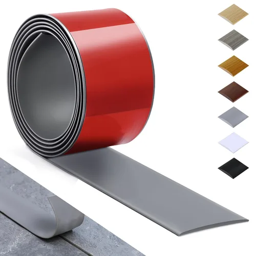 Vista 11 de Bnell Tira de Transición de Piso Autoadhesiva de Vinilo Laminado Tira Cubierta de Piso de 3" Tira Divisora Plana de Piso para Unir Espacios de Piso