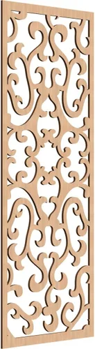 Vista 76 de 9 3/8 pulgadas de ancho x 24 3/8 pulgadas de alto x 1/4 de alto Smithfield paneles de pared de madera con calado, abedul