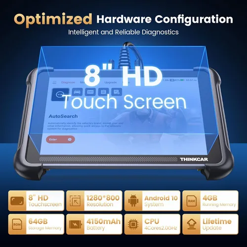 Vista 7 de THINKCAR THINKSCAN 689 OBD2 escáner, herramienta de escaneo bidireccional con 34+ restablecimiento, más de 3000 pruebas activas, codificación ECU