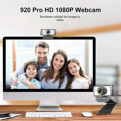 Vista 3 de Cámara web de gran angular, cámara de videoconferencia Spedal 920 Pro de 120 grados, cámara web de transmisión en vivo Full HD 1080P con micrófono