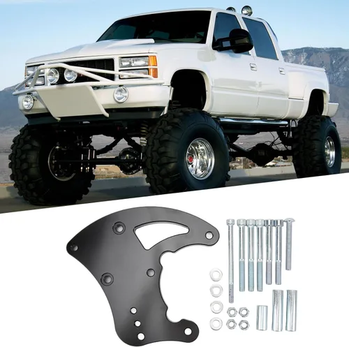 Vista 8 de LS R4 Kit de soporte de compresor de CA Soporte de aire acondicionado para automóvil Montaje de compresor de aire acondicionado Accesorios de Negro