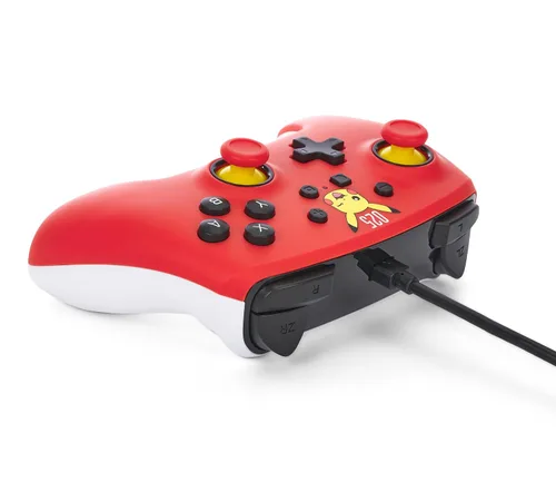 Vista 6 de PowerA Nintendo Switch Wired Controller - Laughing Pikachu, Pokemon Switch Controller, Detachable 10ft USB Cable, Plug & Play, Officially Licensed