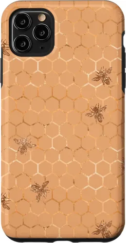 Vista 13 de Honey Comb Honey Bee Pretty Garden - Carcasa para iPhone 17