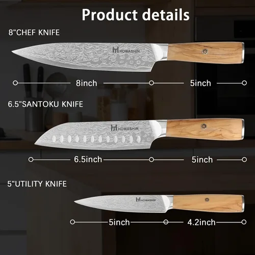 Vista 58 de Cuchillo de chef de 6 pulgadas, cuchillos de cocina, deshuesado de acero inoxidable alemán de alto carbono, cuchillo profesional para carne, aves