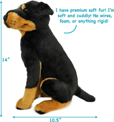 Vista 2 de TigerHart Ronin The Rottweiler - Peluche de 14 pulgadas