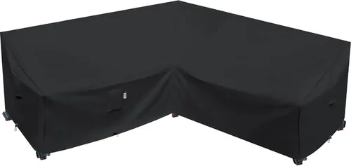 Vista 46 de Funda de Sofá Seccional de Servicio Pesado para Exteriores, Fundas Impermeables 600D para Sofá Seccional de Patio, Funda para Muebles de Jardín