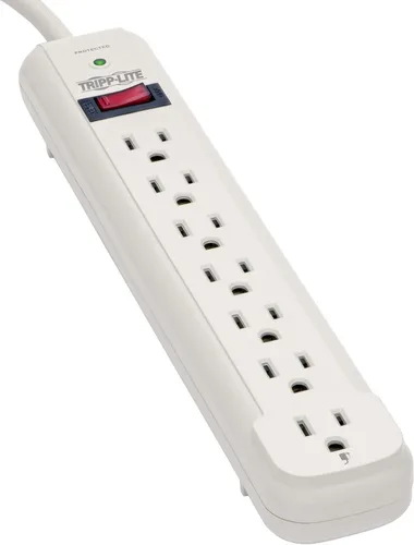 Vista 11 de Tripp Lite Regleta de protección contra sobretensiones de 7 salidas, cable de 6 pies, seguro de $20K (STRIKER)