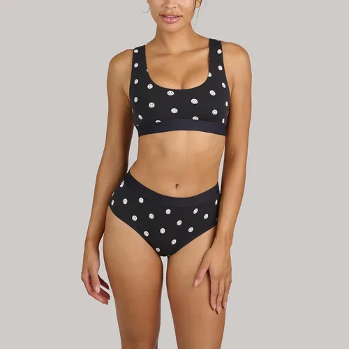 Vista 4 de MeUndies Bralette para mujer - Sujetador de algodón elástico con cuello en U - Tela exclusiva de Tienda