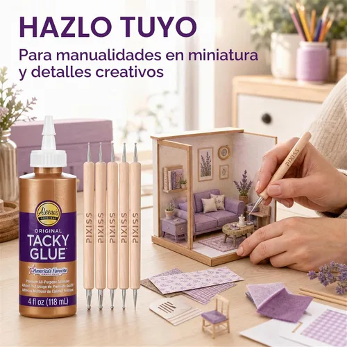 Vista 3 de Aleene's - Pegamento original para manualidades, 4 onzas, pegamento pegajoso de secado rápido para manualidades, papel, fieltro, madera, espuma