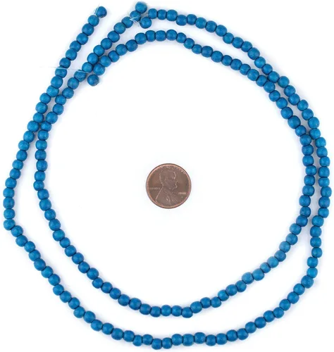 Vista 2 de TheBeadChest: cuentas de madera redondas naturales de 0.315 pulgadas, cuentas de madera sueltas espaciadoras para fabricar joyas, 4 tamaños