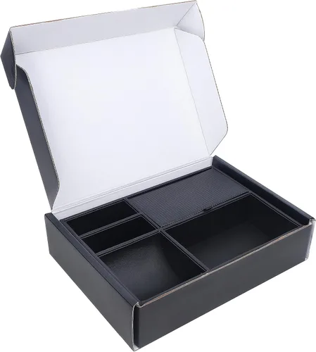 Vista 7 de Zcaukya Bandeja de valet para hombre, joyero, organizador de mesita de noche con 5 compartimentos para llaves de teléfono, cartera, reloj, gafas