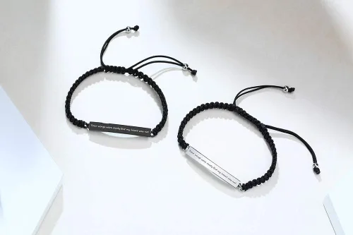 Vista 23 de Pulsera de urna personalizada para cenizas, recuerdos de joyería de cremación para mujeres y hombres, pulsera ajustable de cuerda tejida hecha a