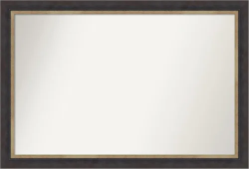 Vista 95 de Amanti Art Espejo personalizado, espejo de baño negro Astor, espejo de pared o espejo de tocador de baño sobre el fregadero (25 x 25 pulgadas)