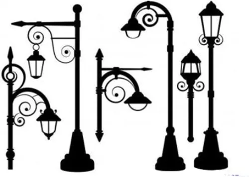 Vista 5 de 6 piezas de lámpara de calle troqueladas de metal, plantillas de corte de lámpara de calle de Feliz Navidad, bricolaje, álbumes de recortes, papel