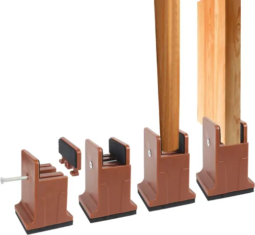 Vista 8 de DEDU Elevadores de cama con abrazadera de tornillo ajustable, elevadores de sofá de 3 pulgadas, resistentes, paquete de 4 unidades que soportan