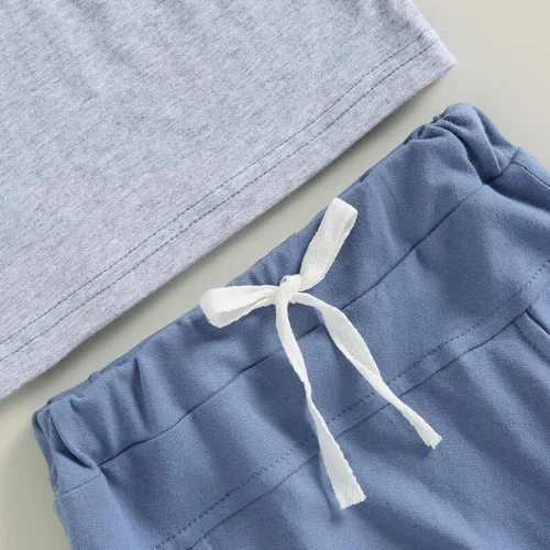 Vista 75 de Conjunto de camiseta de manga corta para bebé niño y niña, camiseta de manga corta, pantalones cortos casuales, ropa para recién nacidos, 6, 12, 18