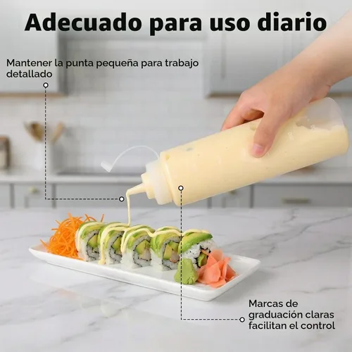 Vista 3 de OAMCEG - Botellas exprimibles de condimentos de 20 onzas, paquete de 3