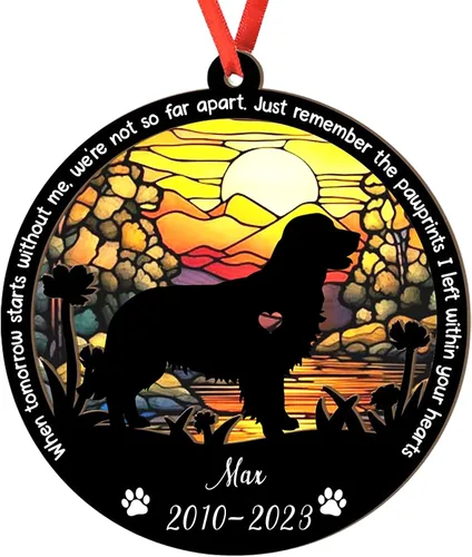 Vista 28 de Adorno personalizado para atrapasoles de sabueso afgano, adorno de Navidad de sabueso afgano – Regalo para perro amante, sabueso afgano