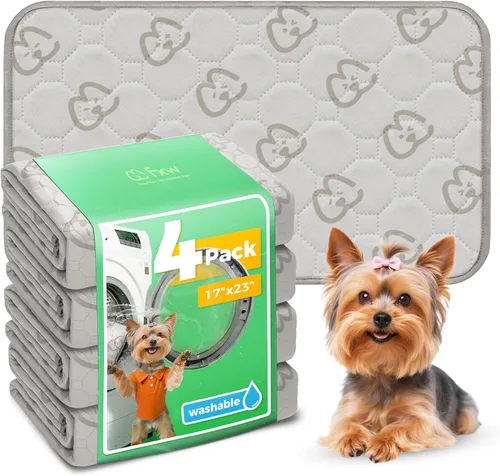 Vista 100 de FXW Almohadillas lavables para orina para perros, almohadillas para cachorros con súper absorbentes, diseñadas específicamente para jaulas de 24
