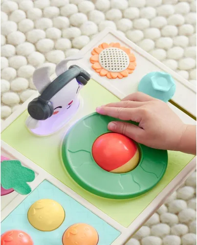 Vista 5 de Skip Hop - Set de juguete musical para bebé DJ con luces, canciones, efectos de sonido y texturas suaves, Farmstand Let The Beet Drop Set de DJ