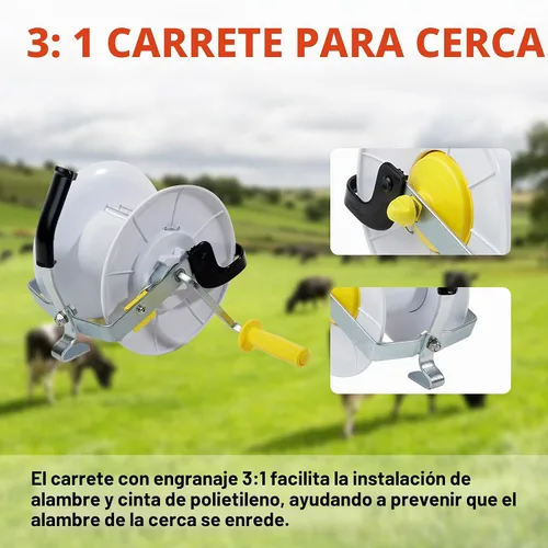 Vista 9 de Carrete de alambre eléctrico preenrollado de Polywire de carrete