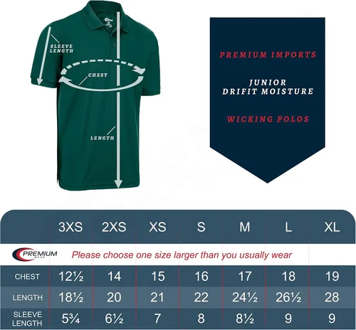 Vista 7 de Premium Wear Boys High Moisture Wicking Polo T Shirts