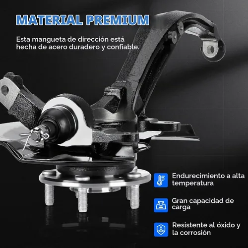 Vista 2 de Conjunto de Nudillo de Dirección y Cubo de Cojinete de Rueda Delantero Izquierdo Compatible con Honda Accord 2.4L Coupe sedan 2003-2007, Reemplazo