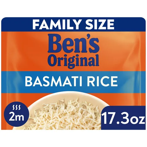 Vista 3 de BEN'S ORIGINAL READY RICE - Arroz basmati, tamaño familiar, bolsa de 17.3 onzas (paquete de 6)