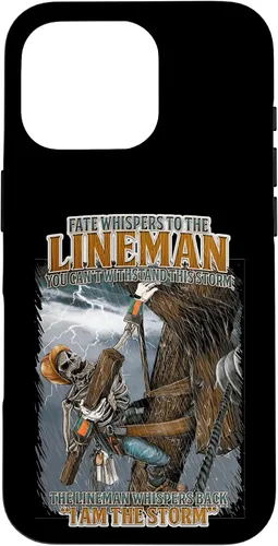 Vista 20 de Fate Whispers to The Lineman Proud Lineman Crew Job Pride Case for iPhone 17