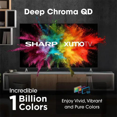 Vista 3 de Sharp 4TC50HP7050U 50 pulgadas Clase Aquos QLED 4K Ultra HD Xumo Smart TV