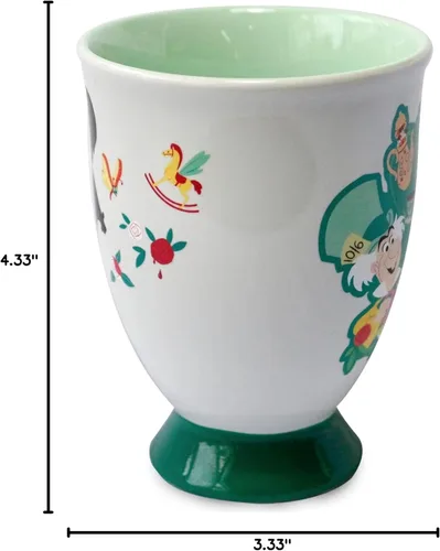 Vista 5 de Disney Parks Exclusive – Taza de café de cerámica – Cambio de color – Pedestal Alicia en el País de las Maravillas, 11 onzas
