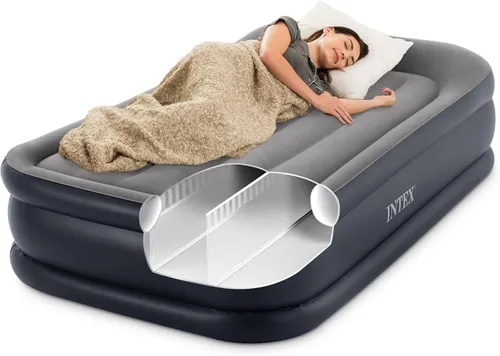 Vista 7 de Intex Pillow Dura-Beam Series Rest Airbed elevado con bomba interna (modelo 2020)
