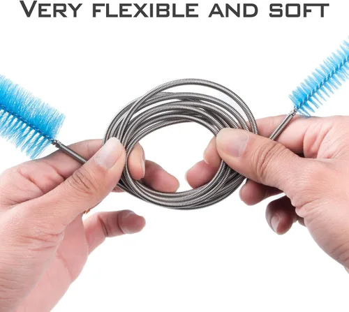 Vista 4 de Cepillo limpiador de línea de drenaje de ventilación y CA de secado 5p, limpieza de tuberías multifuncional Dryer Vent, Flexible design for Sink