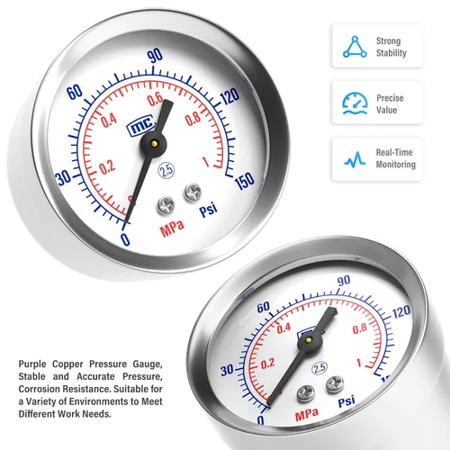 Vista 8 de TAILONZ 3/8" NPT AW3000-03 Regulador de filtro 4-Blanco