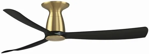 Vista 6 de Fanimation Kute 52 inch Flush Indoor/Outdoor Ceiling Fan - Antique Graphite with Light Oak blades