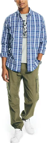 Vista 6 de Nautica Camisa de popelina a cuadros para hombre