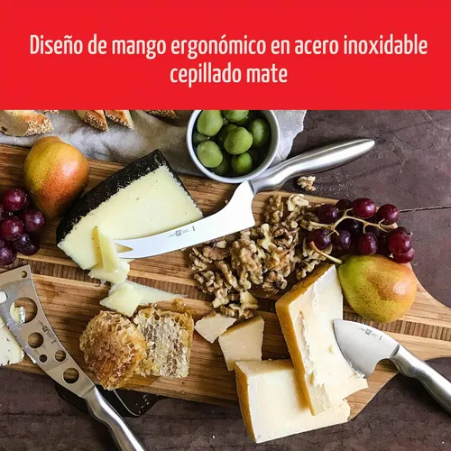 Vista 5 de ZWILLING Colección Juego de cuchillos de queso de 3 piezas para tabla de embutidos, juego de regalo