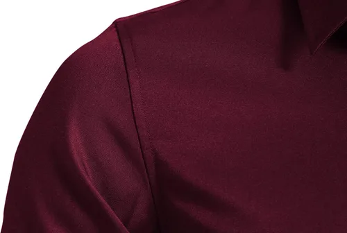 Vista 3 de VANCOOG Camisas de vestir de manga larga para hombre