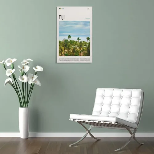 Vista 5 de Impresión de Fiyi, póster de Fiyi, decoración mural moderna para el hogar, impresión artística de Fiyi, obra de arte de Fiyi, paisaje de Fiyi