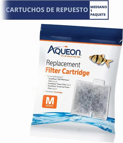 Vista 2 de Aqueon Cartuchos de filtro de repuesto medianos - 1 paquete